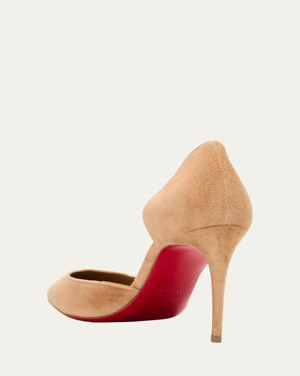 Christian Louboutin 85mm Iriza Suede Half-d'Orsay Pumps | Thumbnail 20 Christian Louboutin 85mm Iriza Suede Half-d'Orsay Pumps | Thumbnail 20