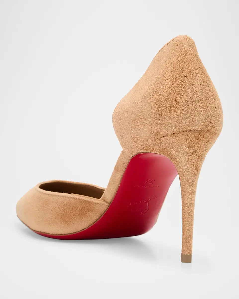 Christian Louboutin 85mm Iriza Suede Half-d'Orsay Pumps | Thumbnail 3 Christian Louboutin 85mm Iriza Suede Half-d'Orsay Pumps | Thumbnail 3