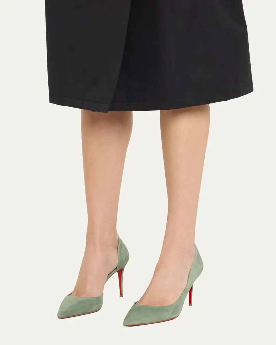 Christian Louboutin 85mm Iriza Suede Half-d'Orsay Pumps | Thumbnail 22 Christian Louboutin 85mm Iriza Suede Half-d'Orsay Pumps | Thumbnail 22