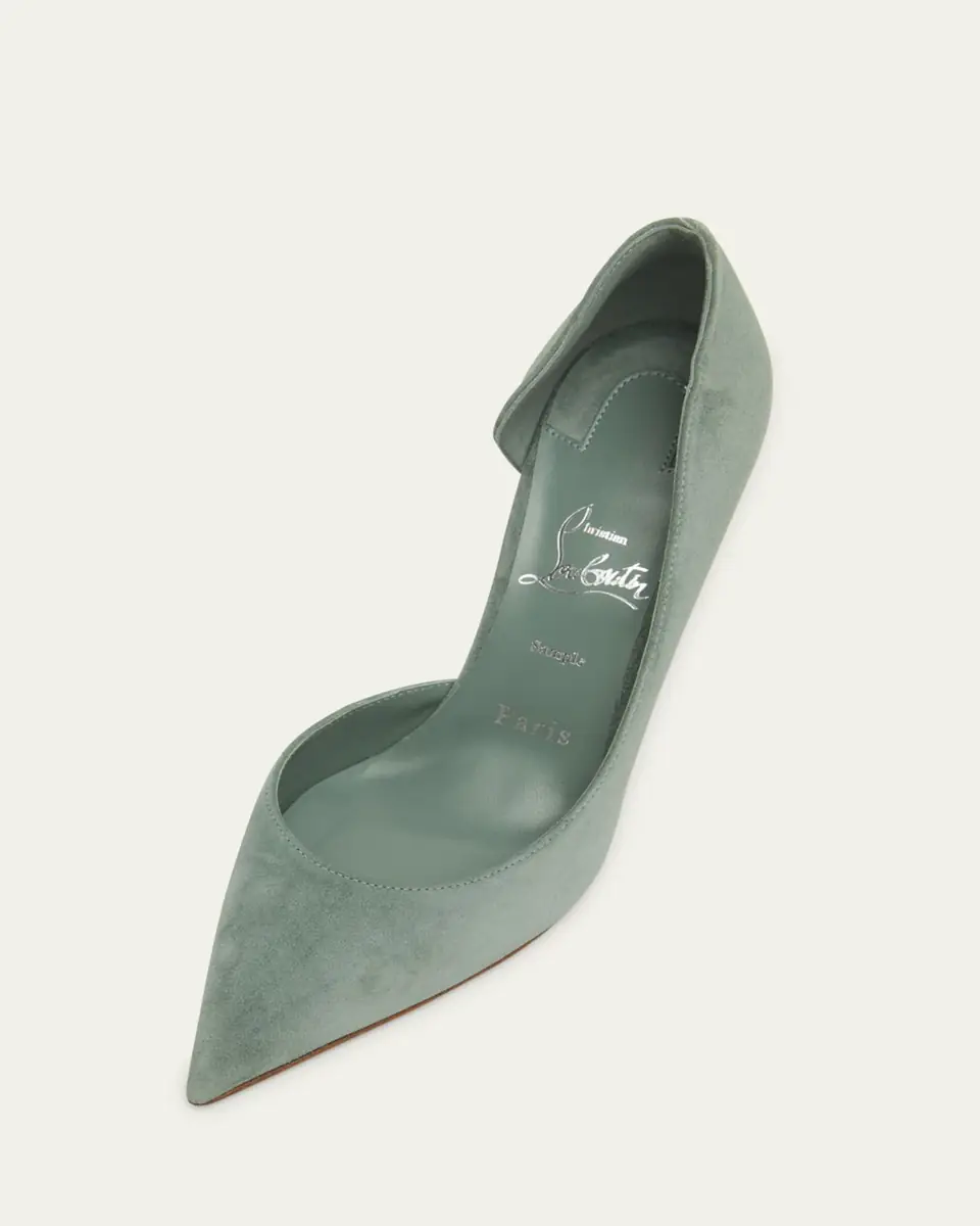 Christian Louboutin 85mm Iriza Suede Half-d'Orsay Pumps | Thumbnail 25 Christian Louboutin 85mm Iriza Suede Half-d'Orsay Pumps | Thumbnail 25