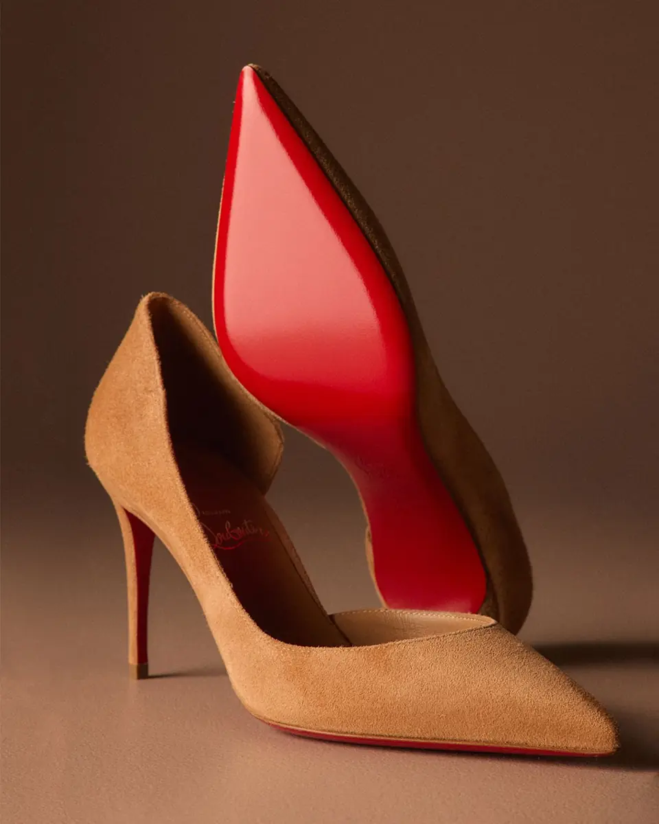 Christian Louboutin 85mm Iriza Suede Half-d'Orsay Pumps | Thumbnail 4 Christian Louboutin 85mm Iriza Suede Half-d'Orsay Pumps | Thumbnail 4
