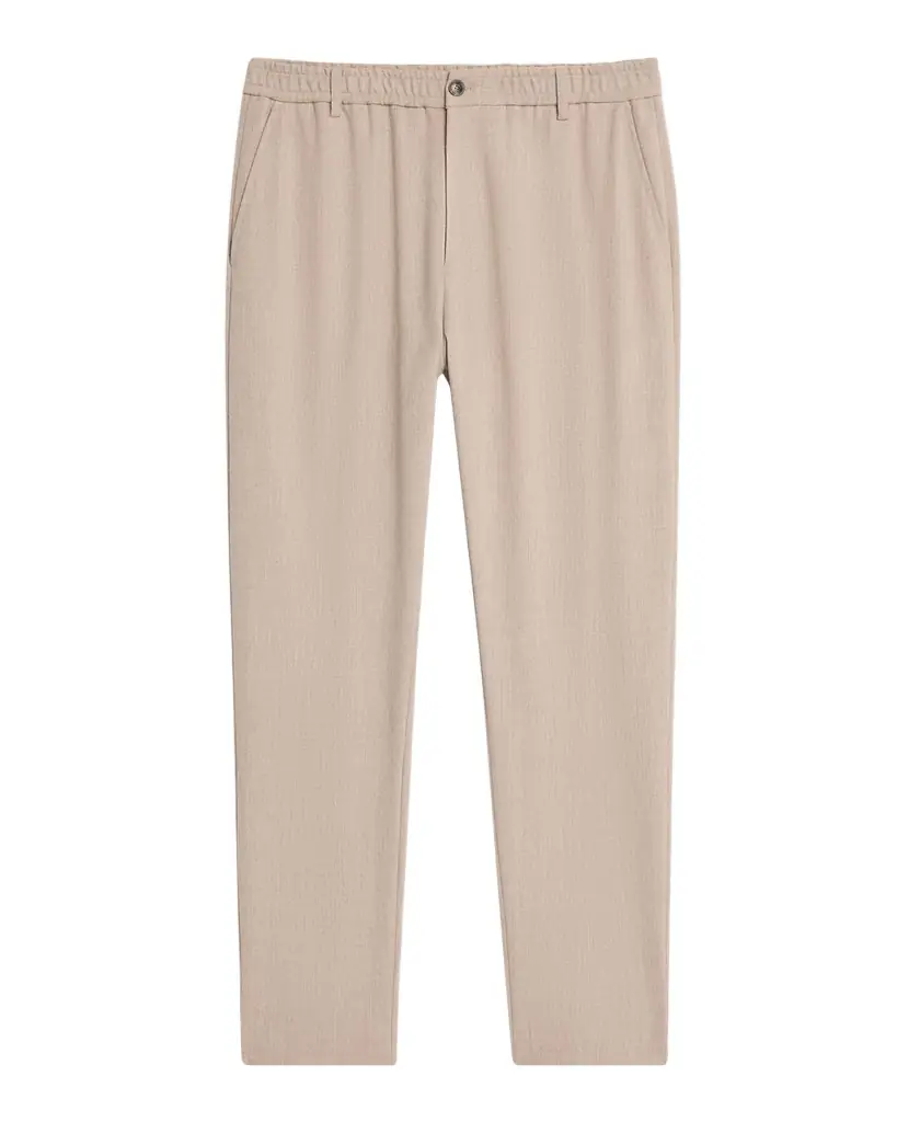 Men's Stretch Gabardine Flat-Front Trousers