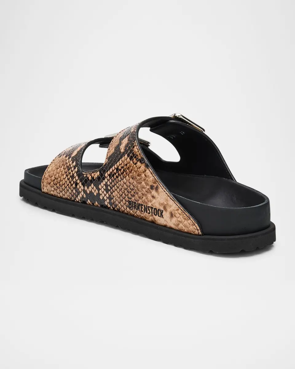 1774 Birkenstock Arizona Snake-Embossed Dual-Buckle Slide Sandals | Thumbnail 3 1774 Birkenstock Arizona Snake-Embossed Dual-Buckle Slide Sandals | Thumbnail 3