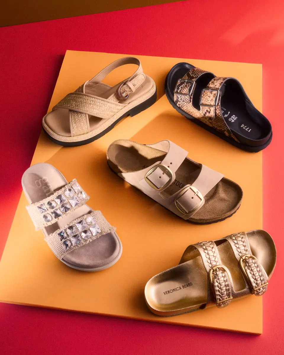1774 Birkenstock Arizona Snake-Embossed Dual-Buckle Slide Sandals | Thumbnail 4 1774 Birkenstock Arizona Snake-Embossed Dual-Buckle Slide Sandals | Thumbnail 4