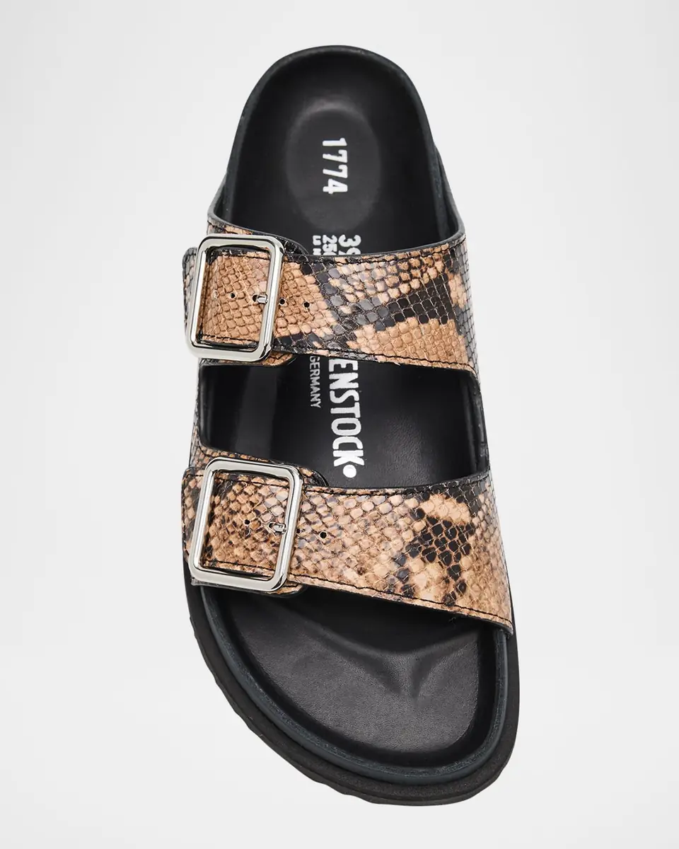 1774 Birkenstock Arizona Snake-Embossed Dual-Buckle Slide Sandals | Thumbnail 6 1774 Birkenstock Arizona Snake-Embossed Dual-Buckle Slide Sandals | Thumbnail 6