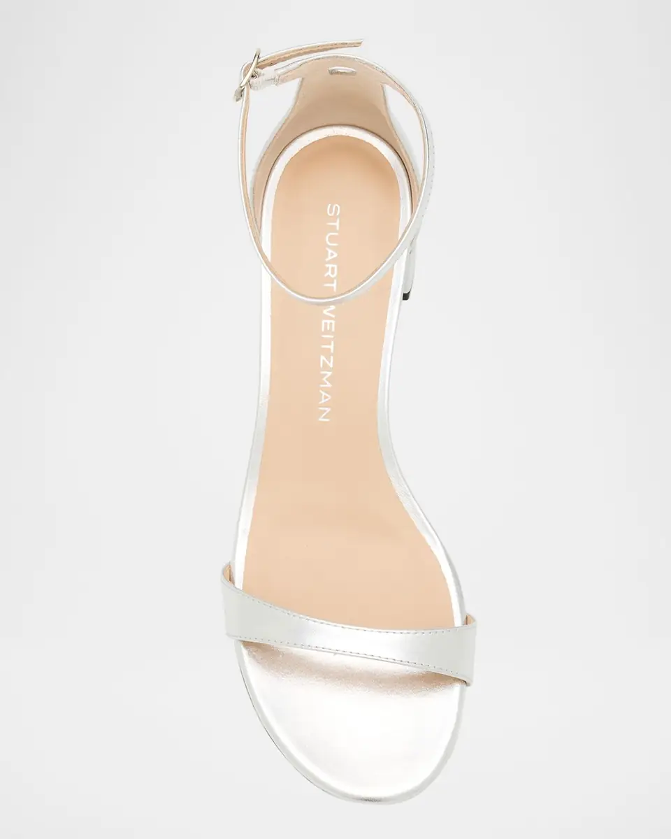 Stuart Weitzman Nudist Metallic Ankle-Strap Sandals | Thumbnail 5 Stuart Weitzman Nudist Metallic Ankle-Strap Sandals | Thumbnail 5