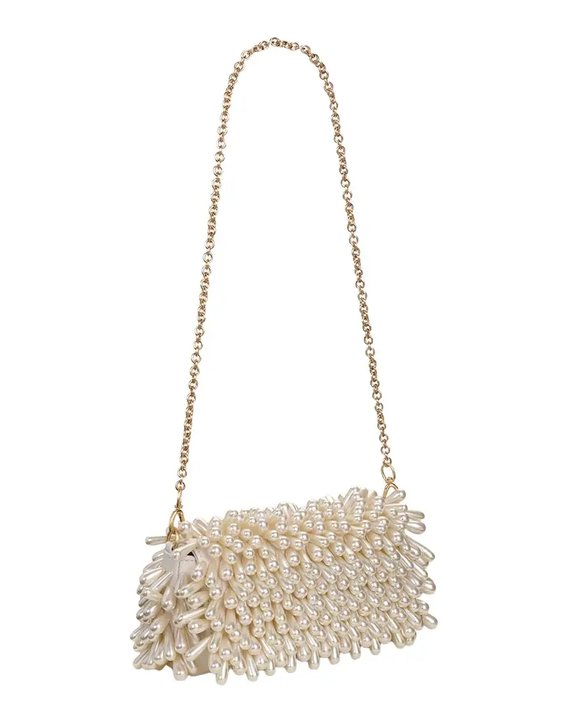 Cult Gaia Perla Pearly Beaded Shoulder Bag | Image 1 Cult Gaia Perla Pearly Beaded Shoulder Bag | Image 1
