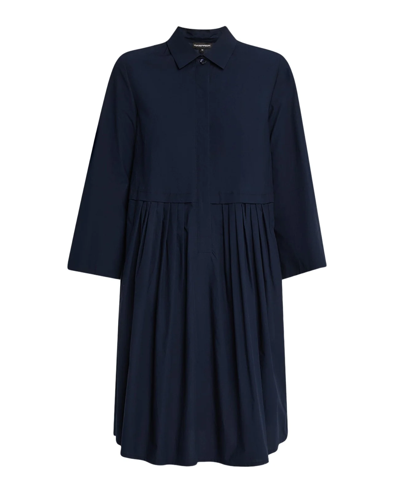 Pleated Cotton Poplin Shirtdress Pleated Cotton Poplin Shirtdress