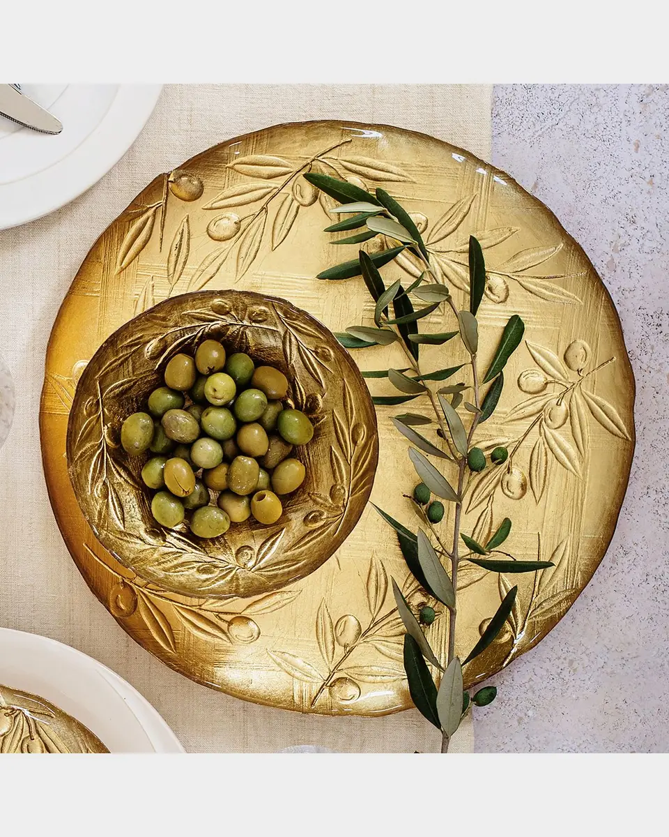 Vietri Moon Glass Olive Round Platter | Thumbnail 2 Vietri Moon Glass Olive Round Platter | Thumbnail 2