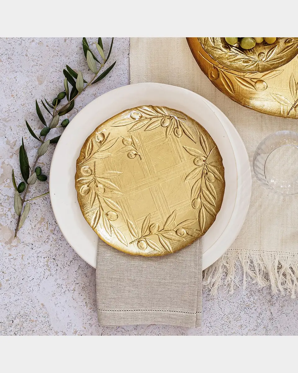 Vietri Moon Glass Olive Salad Plate | Thumbnail 2