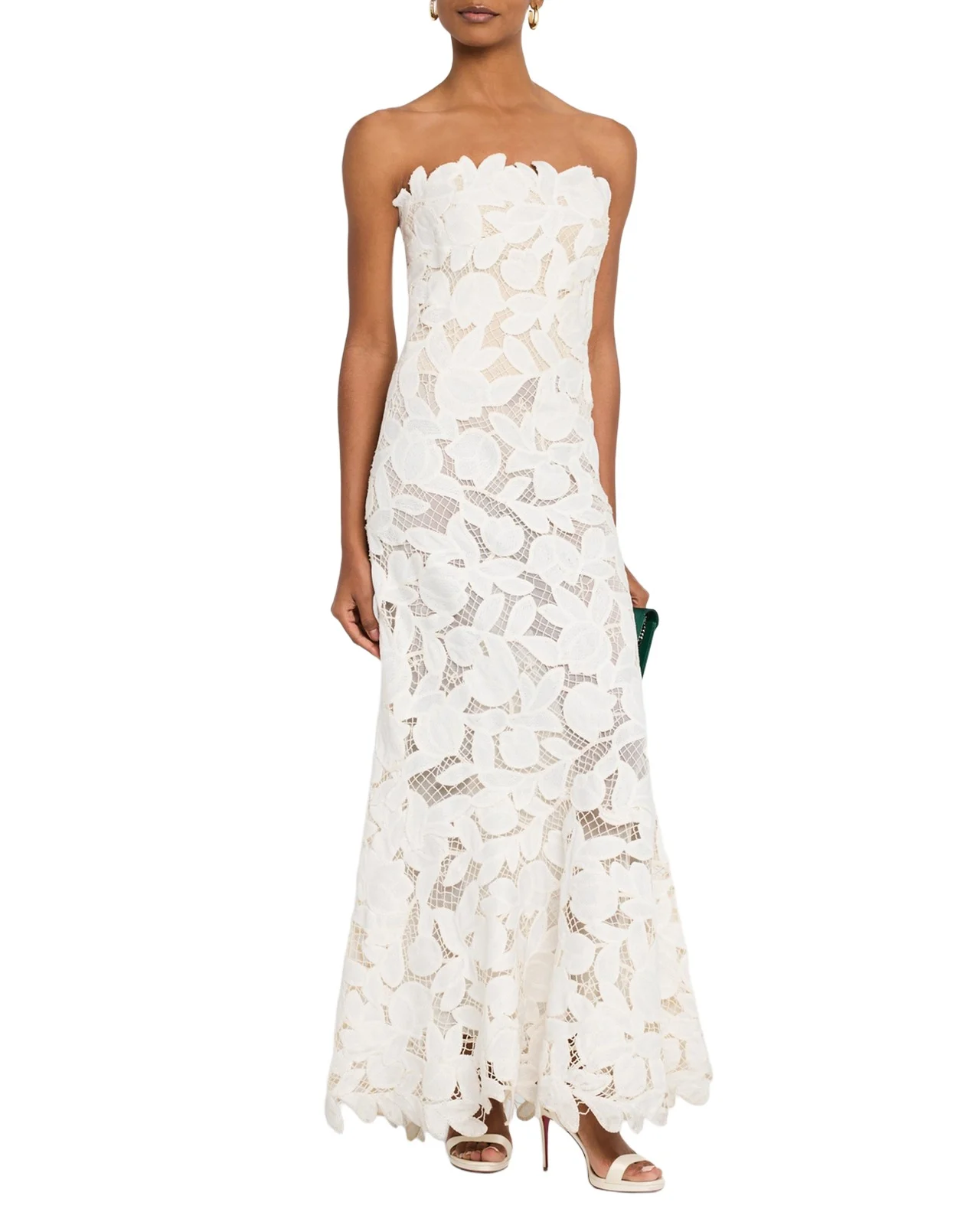 Valletta Strapless Floral Lace Maxi Dress Valletta Strapless Floral Lace Maxi Dress