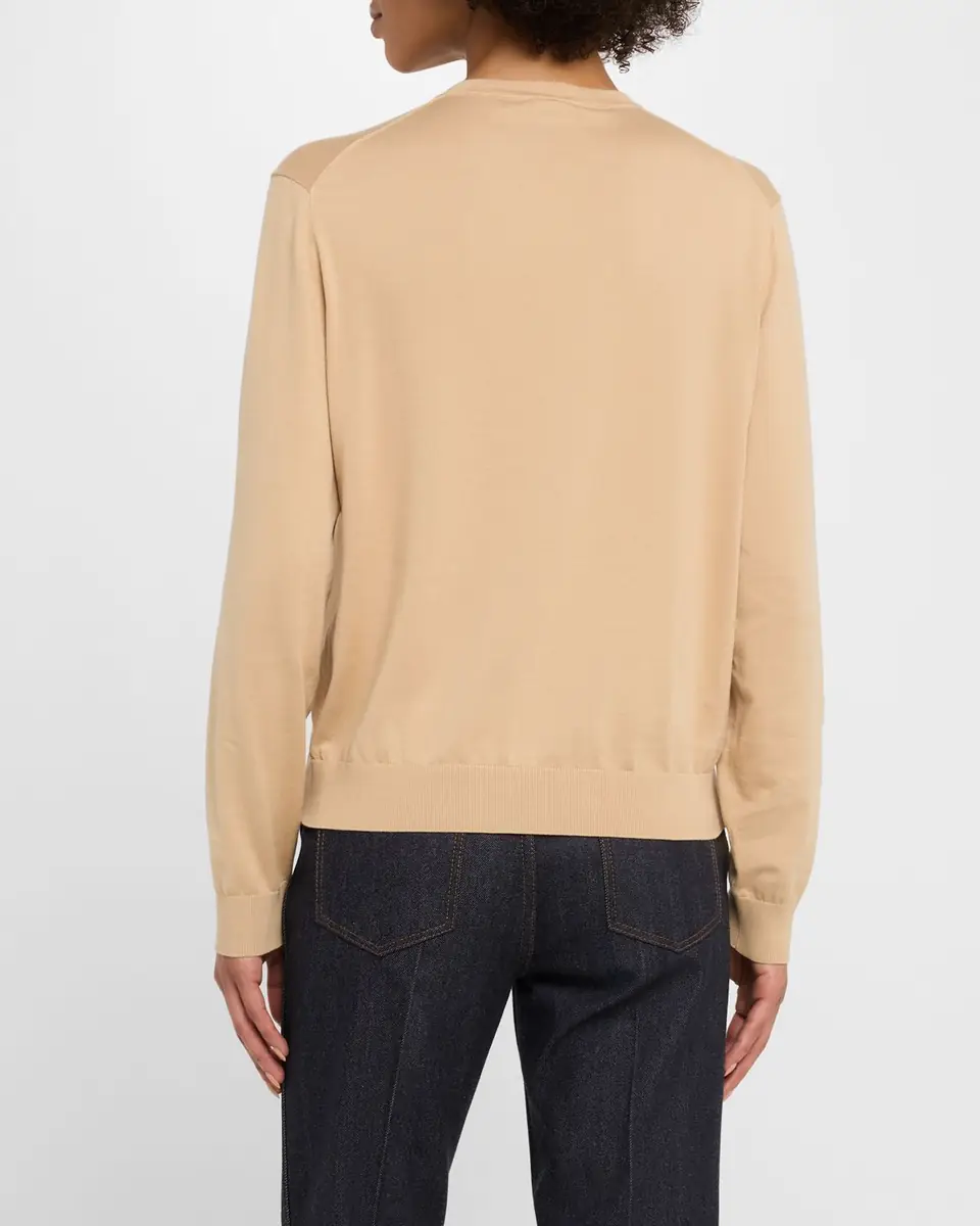 Loro Piana Ice Wish Crewneck Cotton Sweater | Thumbnail 2