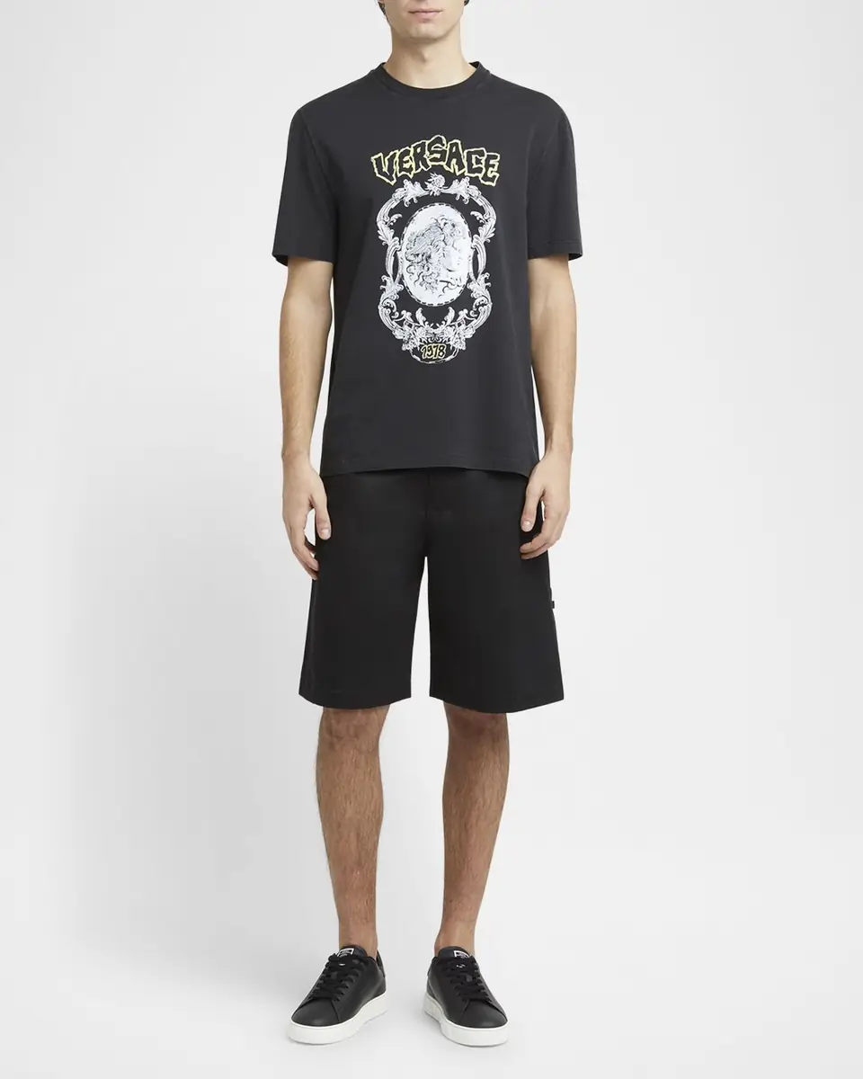 Versace Men's Medusa Gabardine Shorts | Thumbnail 2