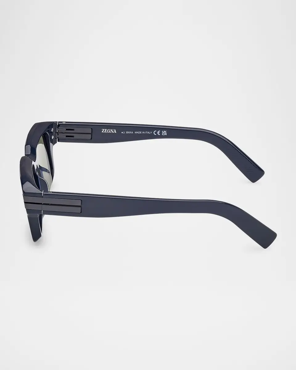 ZEGNA Men's Rectangle Acetate Sunglasses | Thumbnail 3 ZEGNA Men's Rectangle Acetate Sunglasses | Thumbnail 3