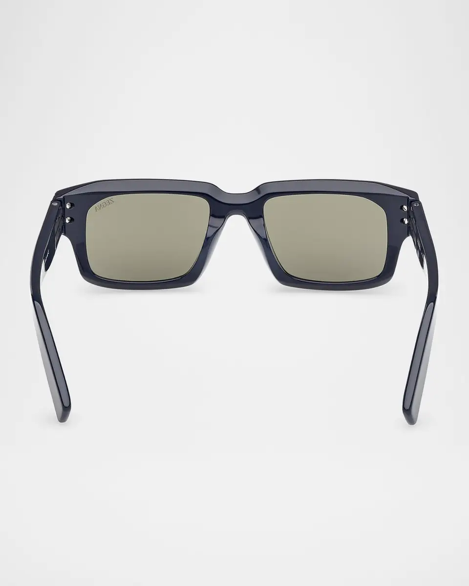 ZEGNA Men's Rectangle Acetate Sunglasses | Thumbnail 4 ZEGNA Men's Rectangle Acetate Sunglasses | Thumbnail 4