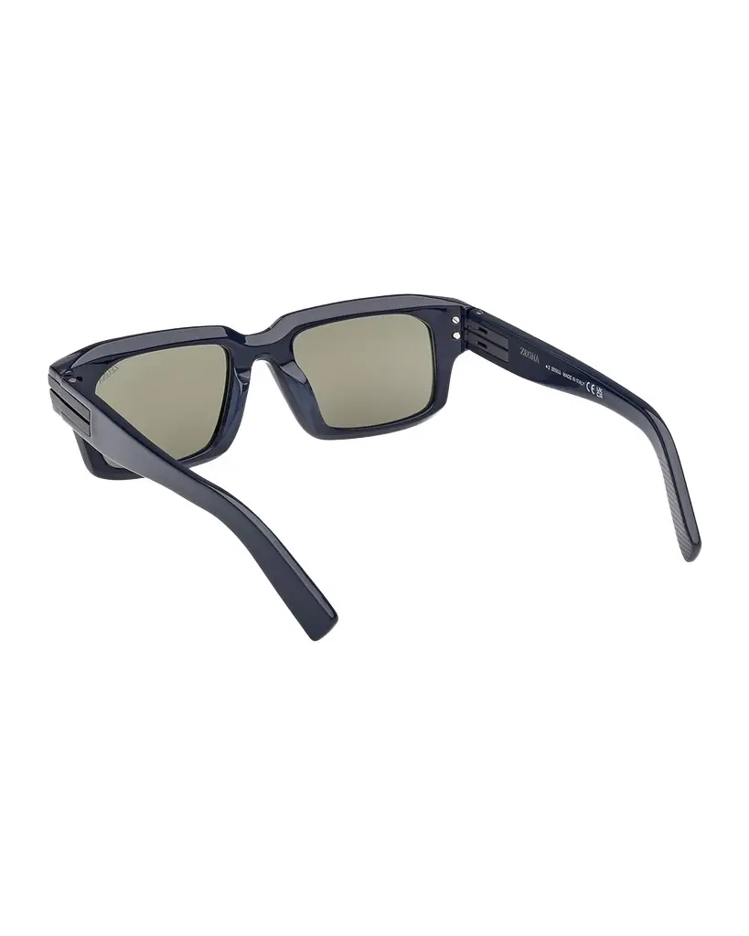 ZEGNA Men's Rectangle Acetate Sunglasses | Image 1 ZEGNA Men's Rectangle Acetate Sunglasses | Image 1
