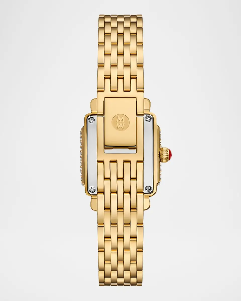 Michele Deco Madison Mini 18K Yellow Gold-Plated Stainless Steel Diamond Pavé Watch - Exclusive | Thumbnail 2 Michele Deco Madison Mini 18K Yellow Gold-Plated Stainless Steel Diamond Pavé Watch - Exclusive | Thumbnail 2