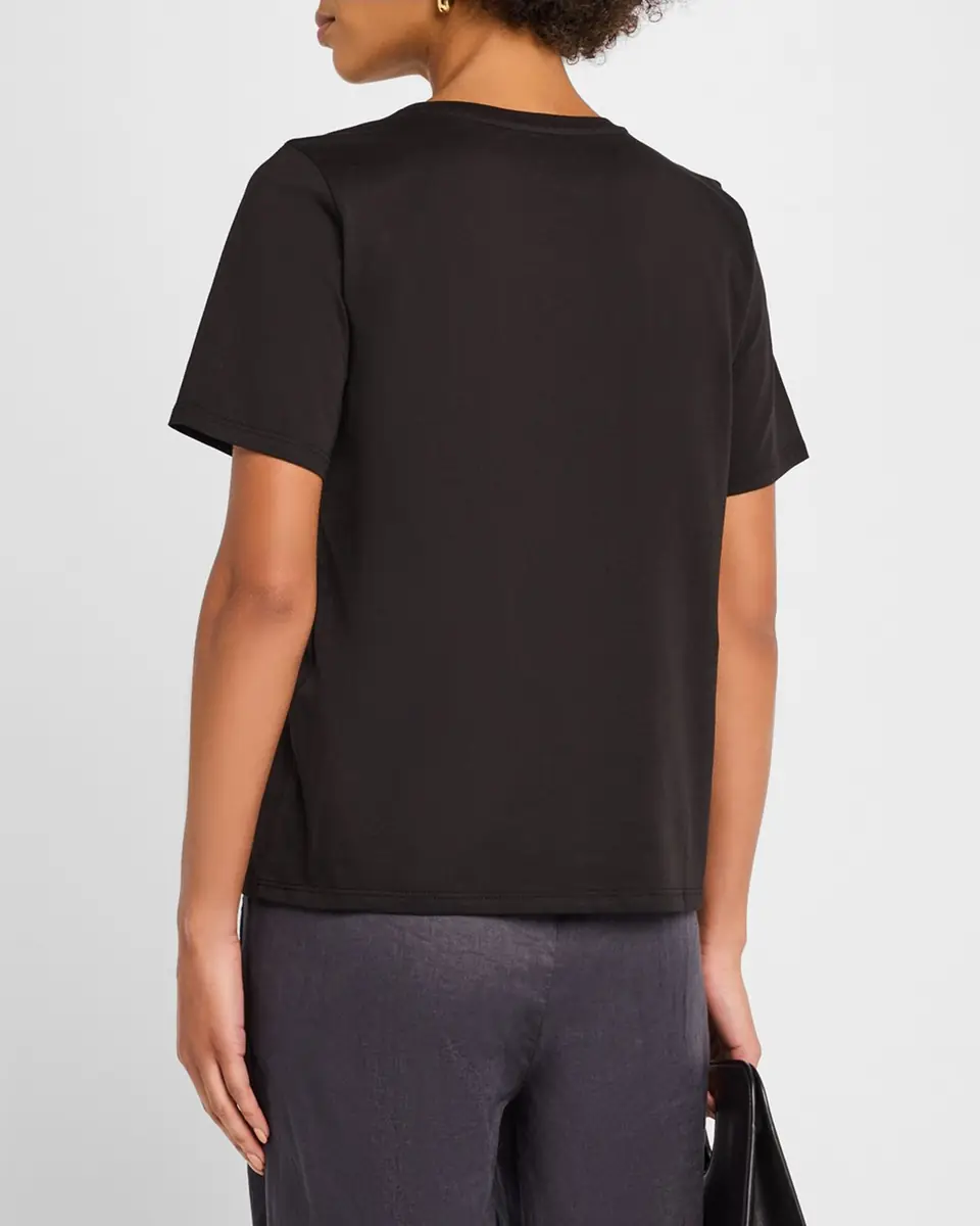 Eileen Fisher Crewneck Organic Cotton Jersey Tee | Thumbnail 2 Eileen Fisher Crewneck Organic Cotton Jersey Tee | Thumbnail 2