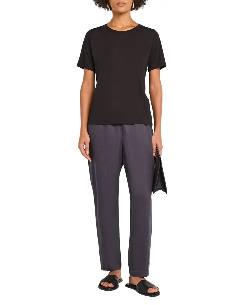 Eileen Fisher Crewneck Organic Cotton Jersey Tee | Image 1 Eileen Fisher Crewneck Organic Cotton Jersey Tee | Image 1