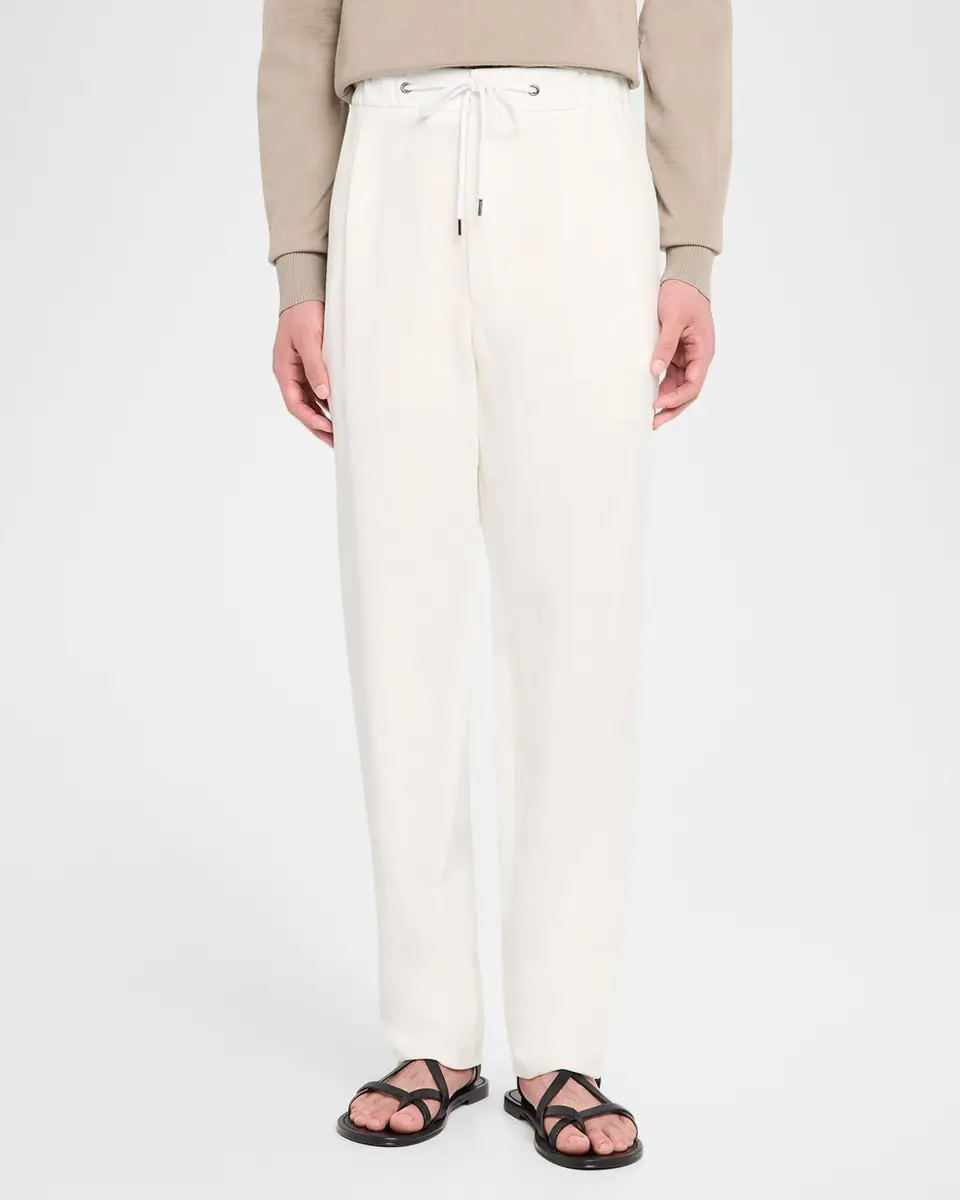 Giorgio Armani Men's Linen Drawstring Trousers | Thumbnail 4