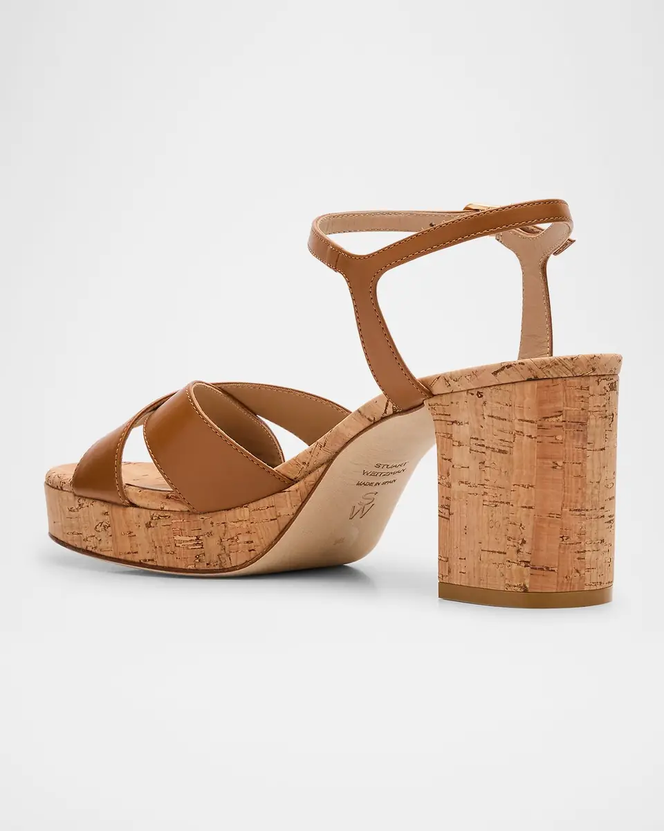 Stuart Weitzman Dayna Leather Crisscross Platform Sandals | Thumbnail 4 Stuart Weitzman Dayna Leather Crisscross Platform Sandals | Thumbnail 4