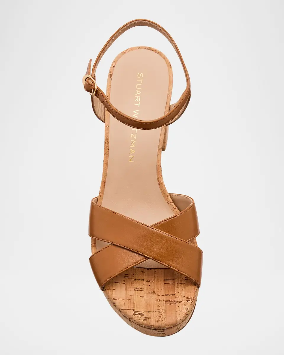 Stuart Weitzman Dayna Leather Crisscross Platform Sandals | Thumbnail 5 Stuart Weitzman Dayna Leather Crisscross Platform Sandals | Thumbnail 5