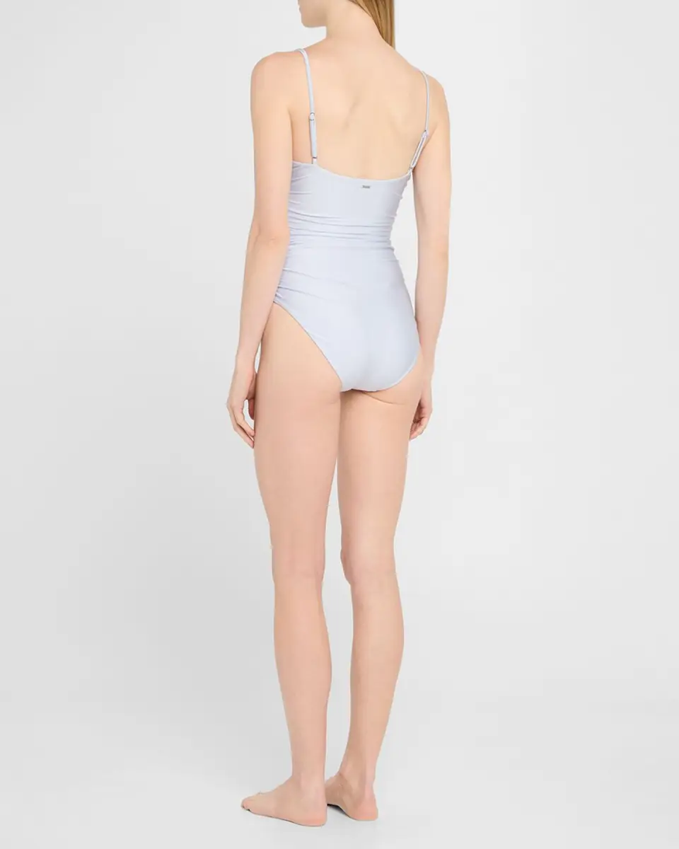 SIMKHAI Laine Ruched Underwire One-Piece Swimsuit | Thumbnail 2 SIMKHAI Laine Ruched Underwire One-Piece Swimsuit | Thumbnail 2