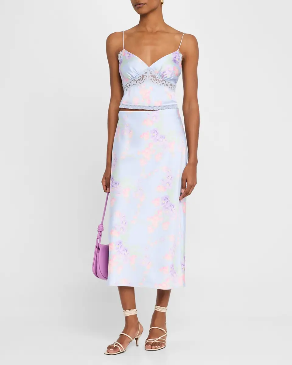 LoveShackFancy Spritely Satin Floral Cami | Thumbnail 2 LoveShackFancy Spritely Satin Floral Cami | Thumbnail 2