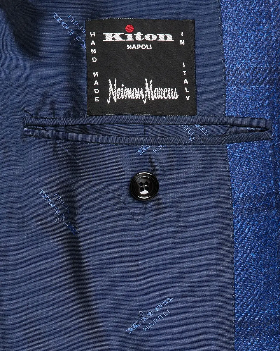 Kiton Men's Windowpane Check Single-Breasted Sport Coat | Thumbnail 6