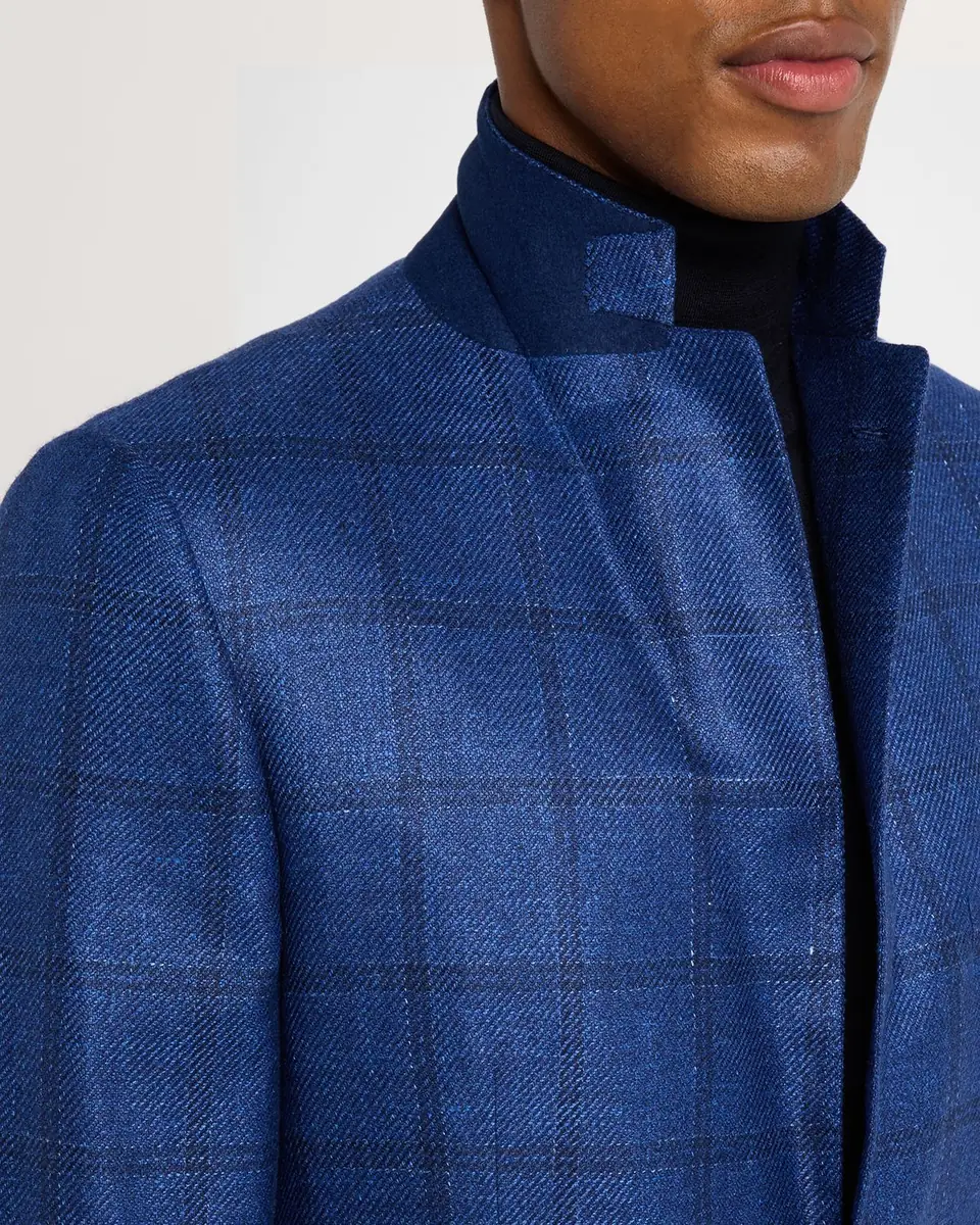 Kiton Men's Windowpane Check Single-Breasted Sport Coat | Thumbnail 7