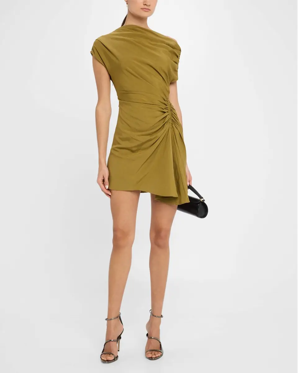 A.L.C. Poppy Ruched Off-The-Shoulder Mini Dress | Thumbnail 2 A.L.C. Poppy Ruched Off-The-Shoulder Mini Dress | Thumbnail 2