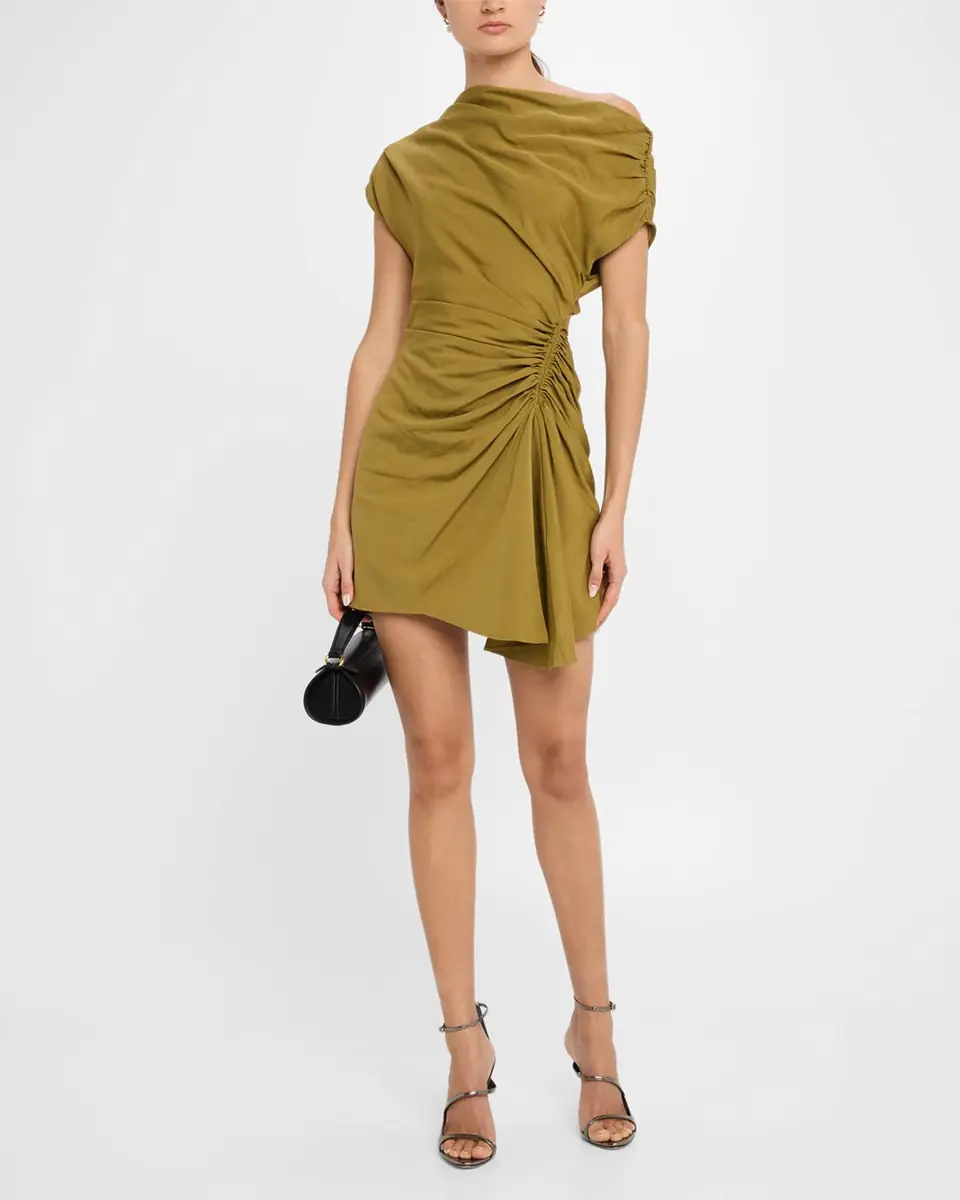 A.L.C. Poppy Ruched Off-The-Shoulder Mini Dress | Thumbnail 4 A.L.C. Poppy Ruched Off-The-Shoulder Mini Dress | Thumbnail 4