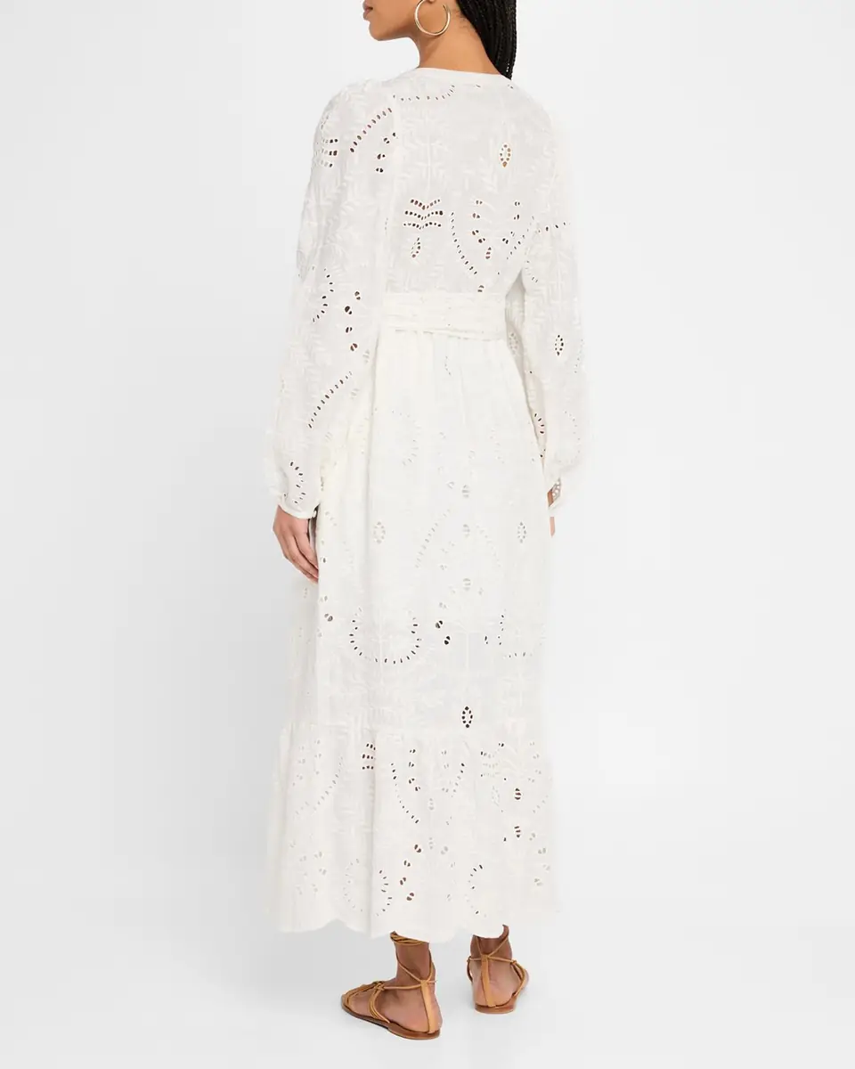 Marie Oliver Hannon Eyelet Floral-Embroidered Maxi Dress | Thumbnail 2