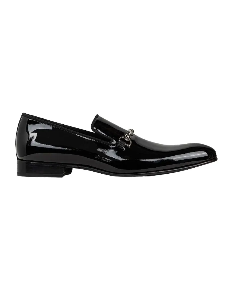 Donald Pliner Men's Patent Leather Bit Loafers | Image 1 Donald Pliner Men's Patent Leather Bit Loafers | Image 1