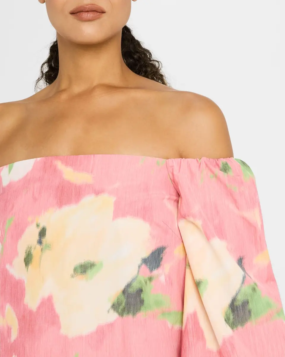 TANYA TAYLOR Ashley Printed Off-The-Shoulder Dress | Thumbnail 5 TANYA TAYLOR Ashley Printed Off-The-Shoulder Dress | Thumbnail 5