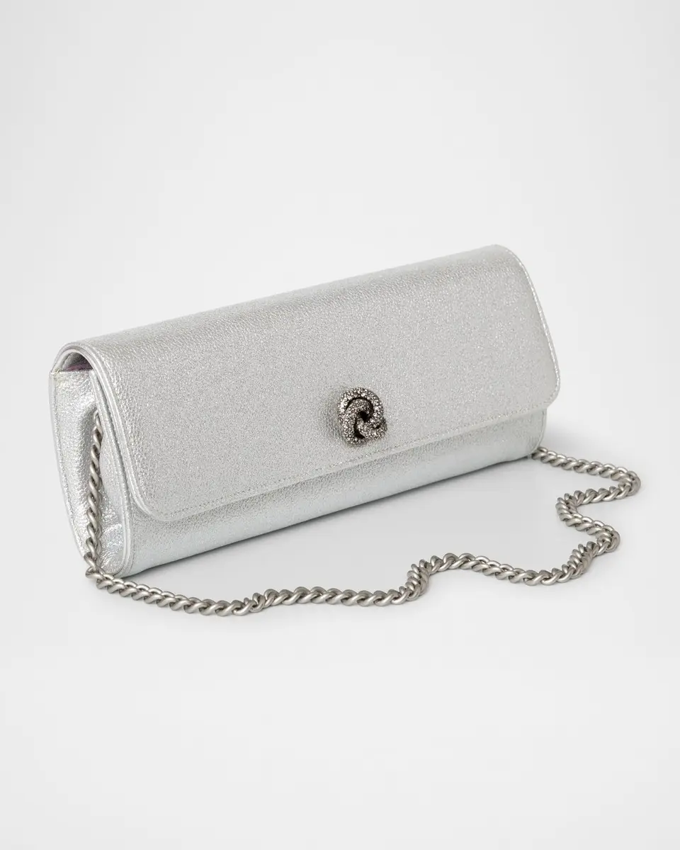 MICHELLE WILHITE Robbie Mini Flap Metallic Clutch Bag | Thumbnail 3 MICHELLE WILHITE Robbie Mini Flap Metallic Clutch Bag | Thumbnail 3