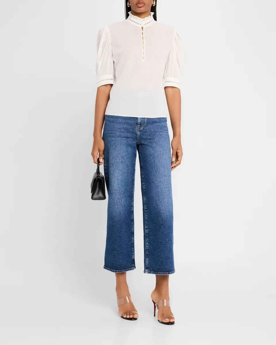 FRAME The Ruffle Collar Top | Thumbnail 2