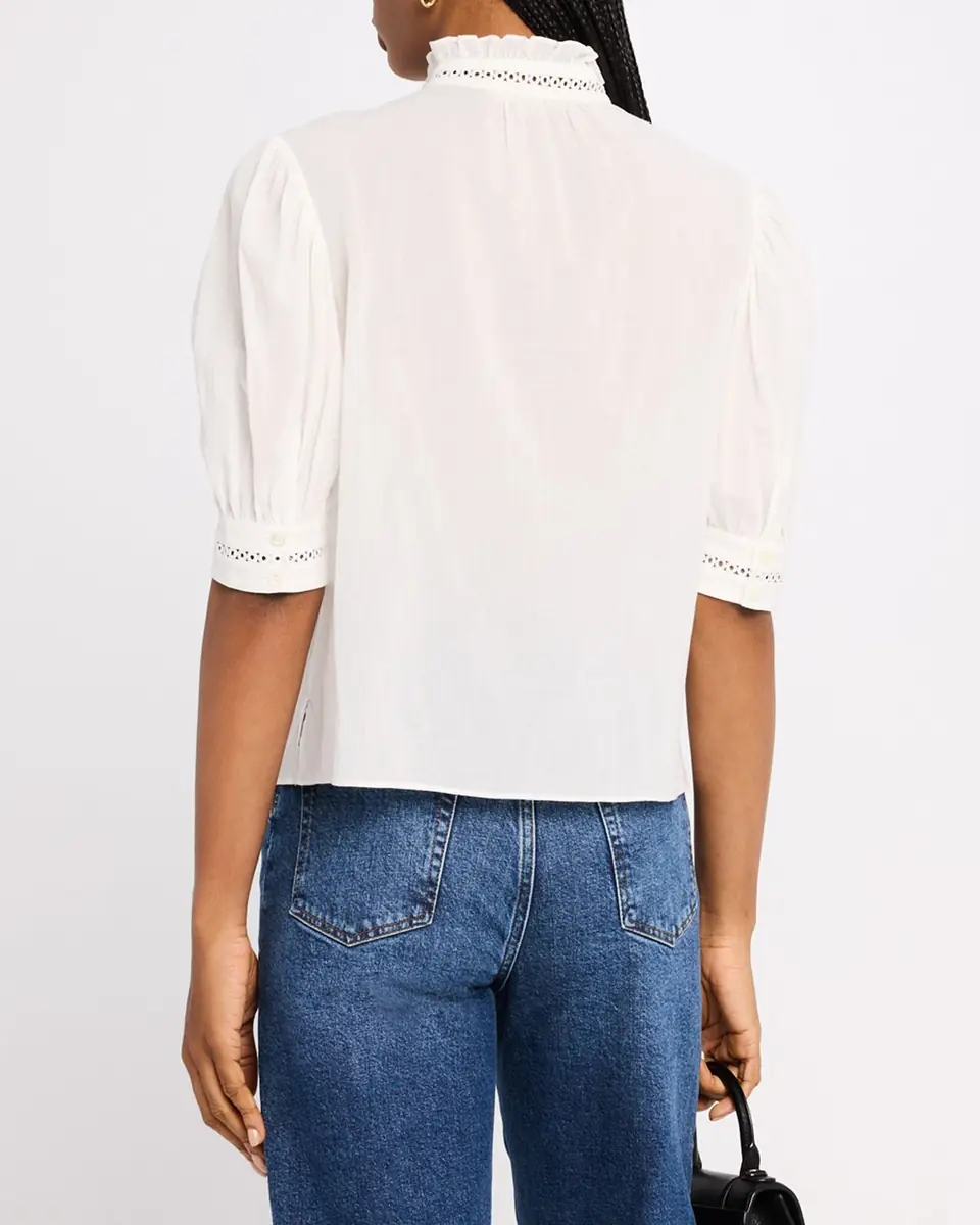 FRAME The Ruffle Collar Top | Thumbnail 3