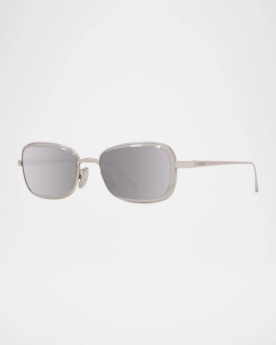 Loewe Men's LW40159UM Metal Rectangle Sunglasses | Thumbnail 2 Loewe Men's LW40159UM Metal Rectangle Sunglasses | Thumbnail 2
