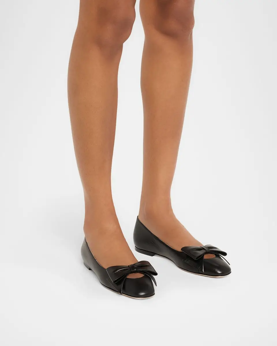 Valentino Garavani Bowow Leather Ballerina Flats | Thumbnail 2 Valentino Garavani Bowow Leather Ballerina Flats | Thumbnail 2