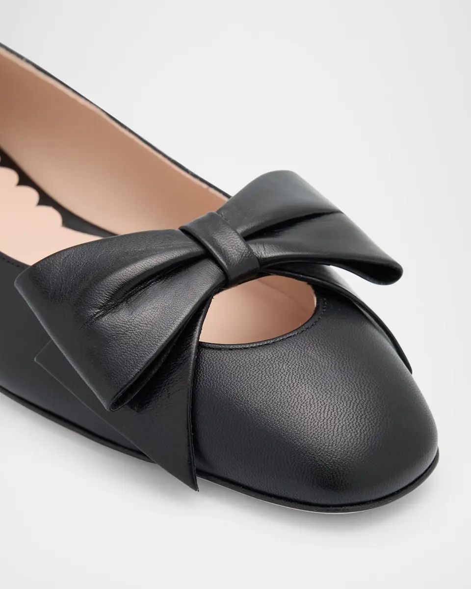 Valentino Garavani Bowow Leather Ballerina Flats | Thumbnail 5 Valentino Garavani Bowow Leather Ballerina Flats | Thumbnail 5