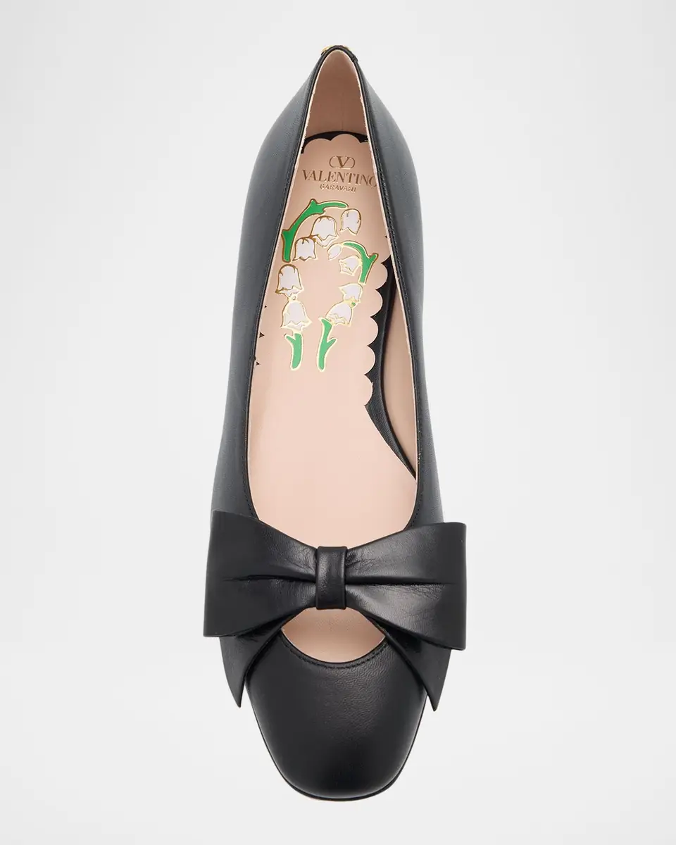 Valentino Garavani Bowow Leather Ballerina Flats | Thumbnail 6 Valentino Garavani Bowow Leather Ballerina Flats | Thumbnail 6