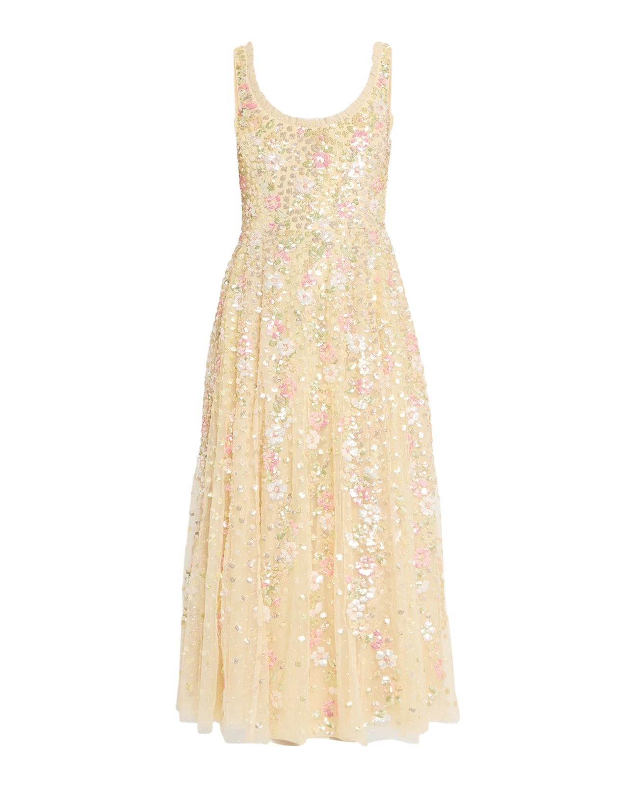 Confetti Floral Sequin Ballerina Maxi Dress