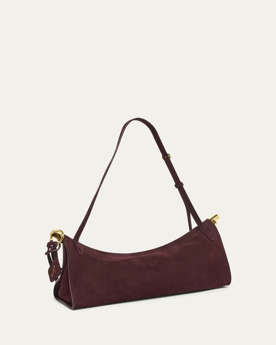 ALAÏA Le Click Medium Shoulder Bag in Suede | Thumbnail 11 ALAÏA Le Click Medium Shoulder Bag in Suede | Thumbnail 11