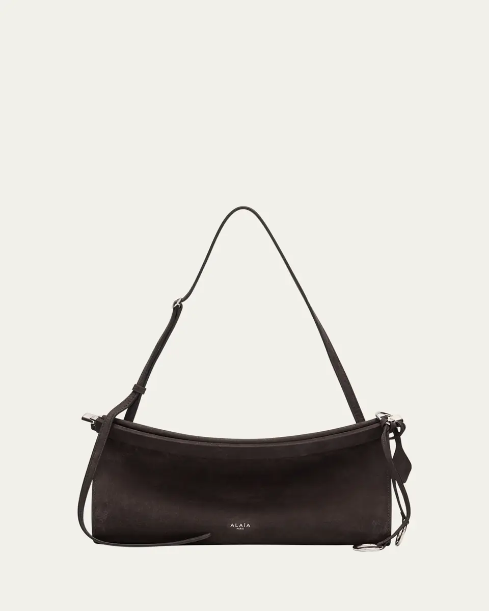 ALAÏA Le Click Medium Shoulder Bag in Suede | Thumbnail 14 ALAÏA Le Click Medium Shoulder Bag in Suede | Thumbnail 14