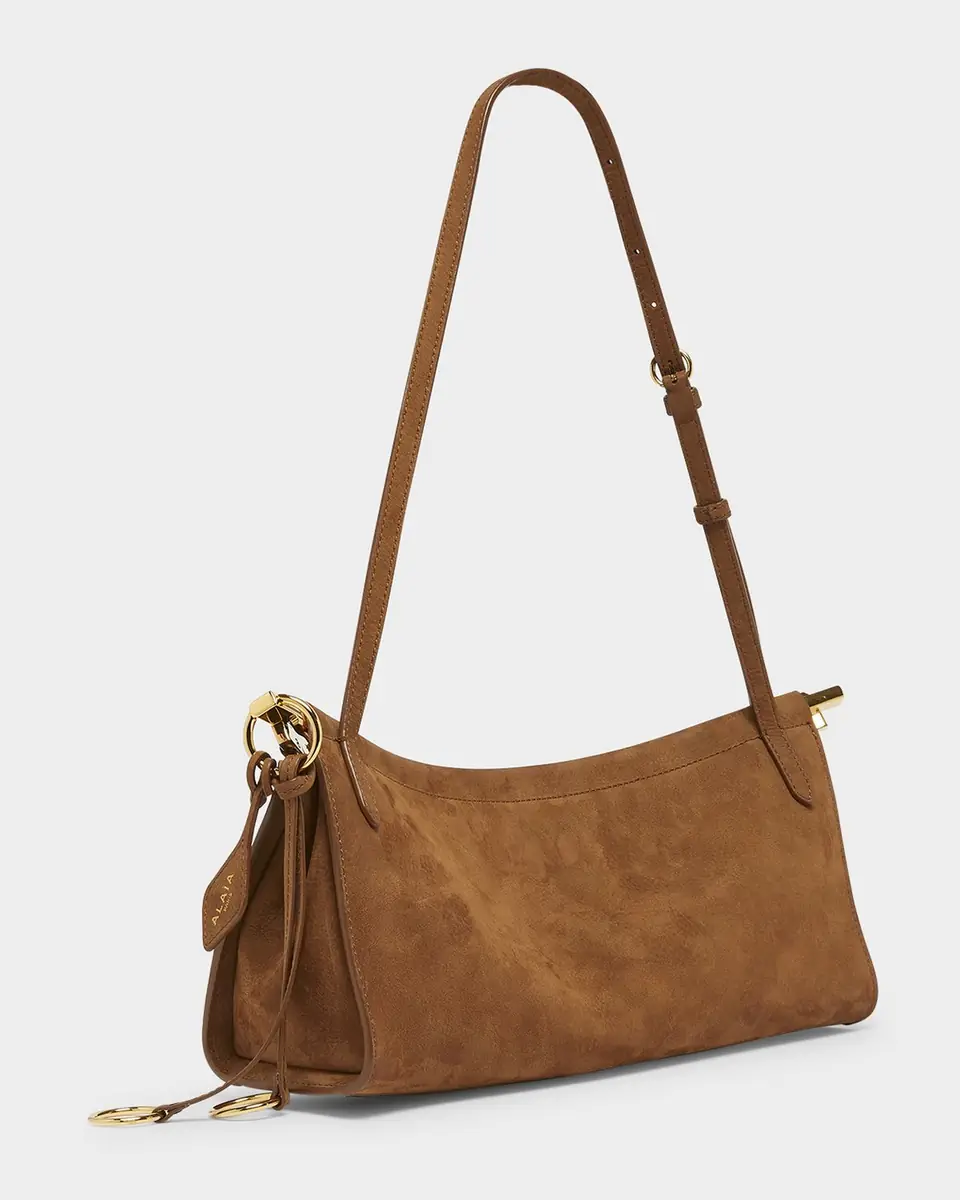 ALAÏA Le Click Medium Shoulder Bag in Suede | Thumbnail 39 ALAÏA Le Click Medium Shoulder Bag in Suede | Thumbnail 39