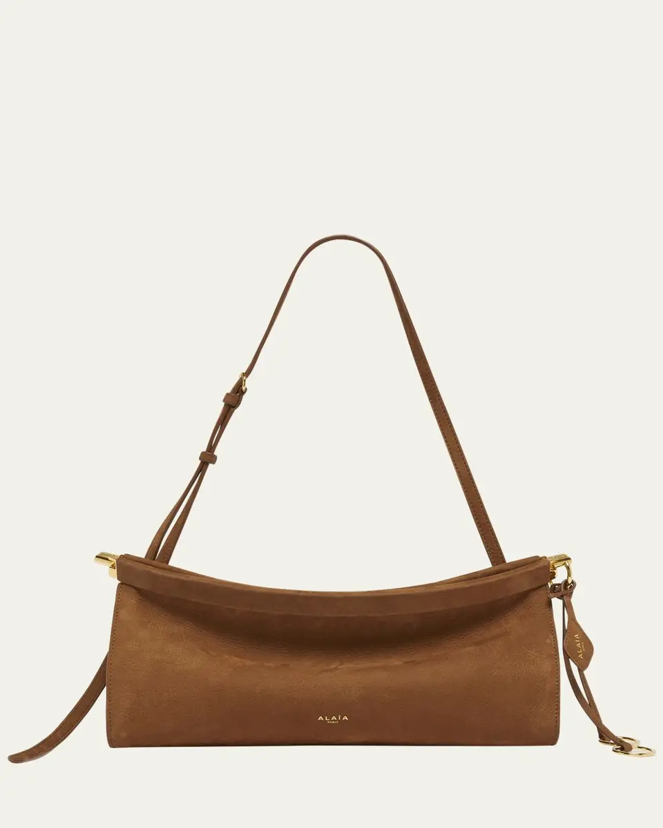 ALAÏA Le Click Medium Shoulder Bag in Suede | Thumbnail 5 ALAÏA Le Click Medium Shoulder Bag in Suede | Thumbnail 5