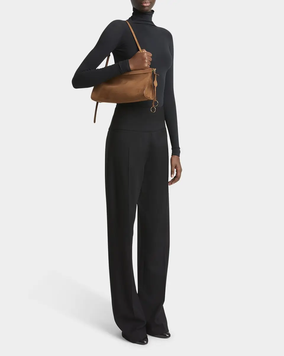 ALAÏA Le Click Medium Shoulder Bag in Suede | Thumbnail 41 ALAÏA Le Click Medium Shoulder Bag in Suede | Thumbnail 41