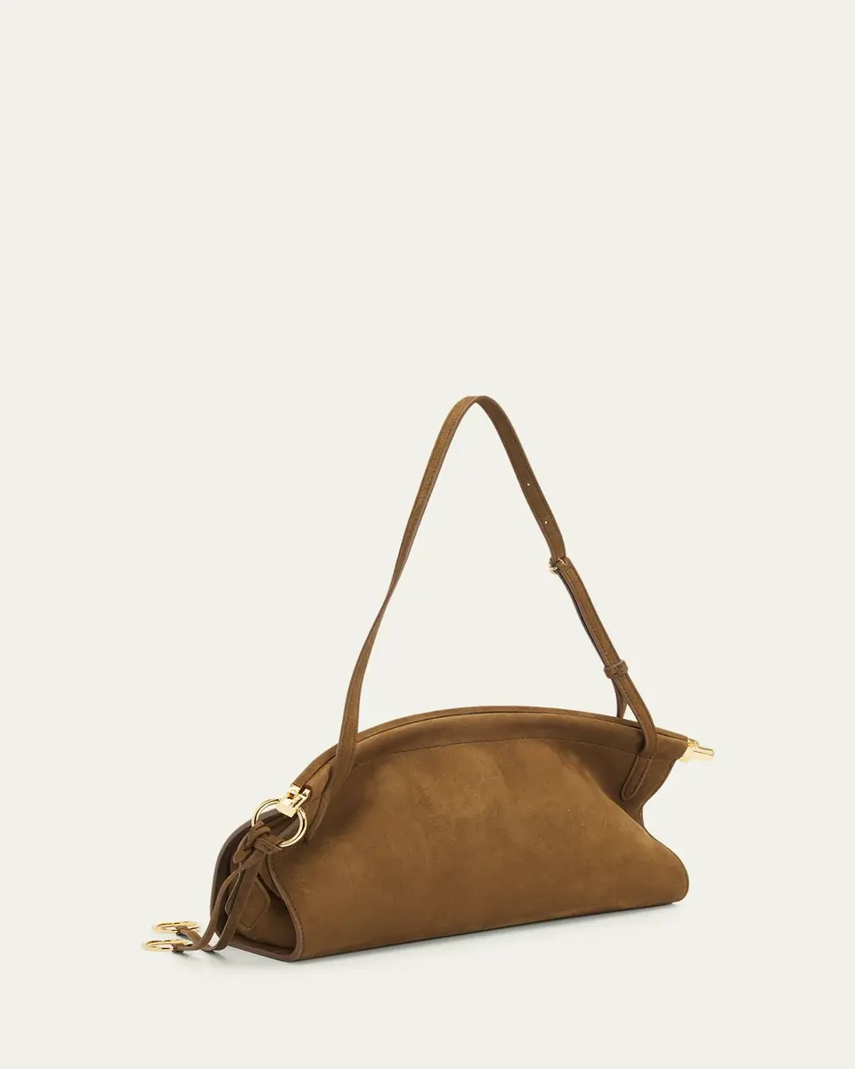 ALAÏA Le Click Medium Shoulder Bag in Suede | Thumbnail 43 ALAÏA Le Click Medium Shoulder Bag in Suede | Thumbnail 43