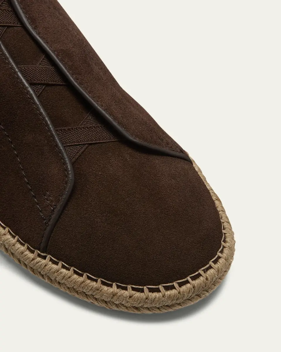 ZEGNA Men's Triple Stitch Suede Espadrille Sneakers | Thumbnail 5 ZEGNA Men's Triple Stitch Suede Espadrille Sneakers | Thumbnail 5